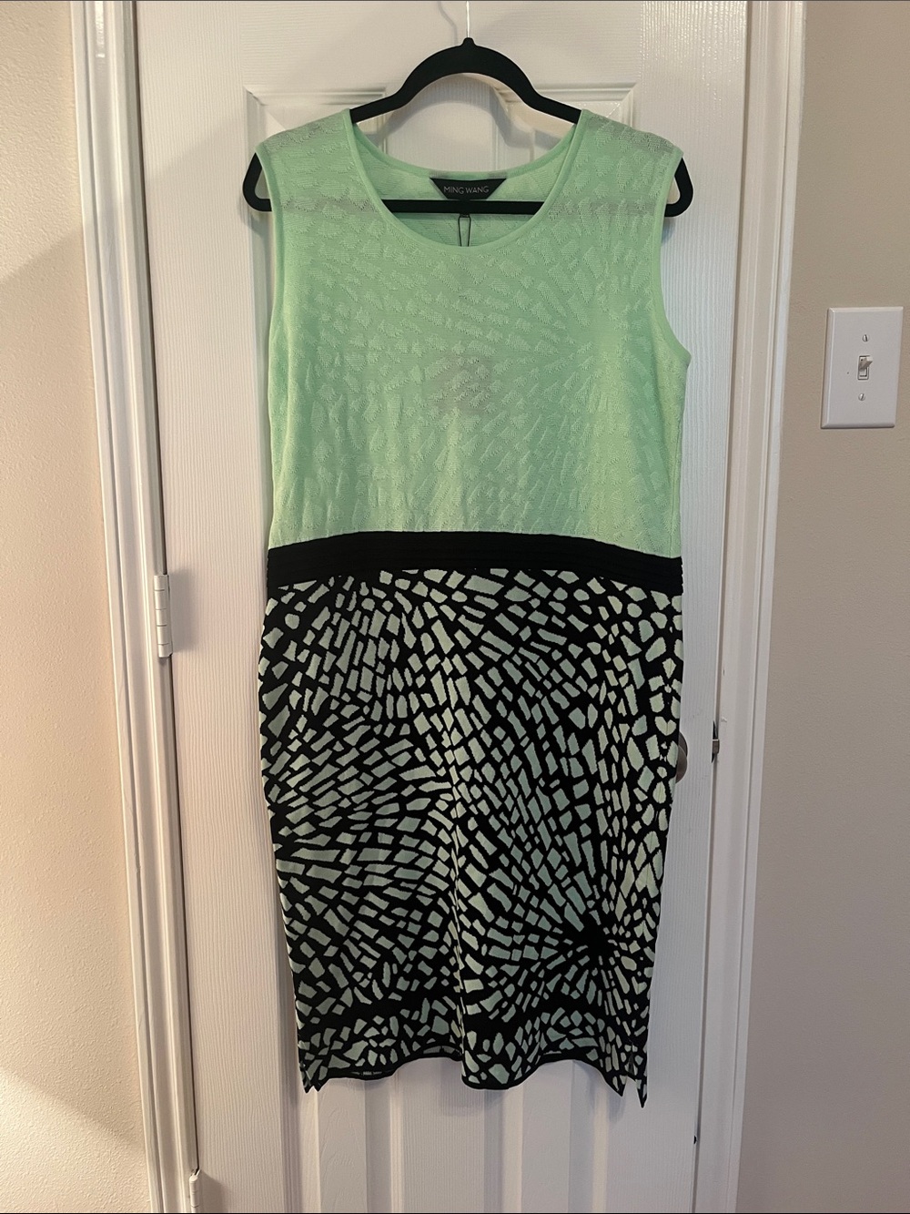 NWT Ming Wang Knit Geometric Dress